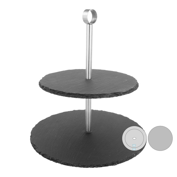 Stand para Snack com 2 Níveis Ardósia